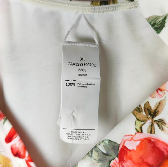 White & floral one-piece swimsuit by CUPSHE in size XL - Picture 11 of 16